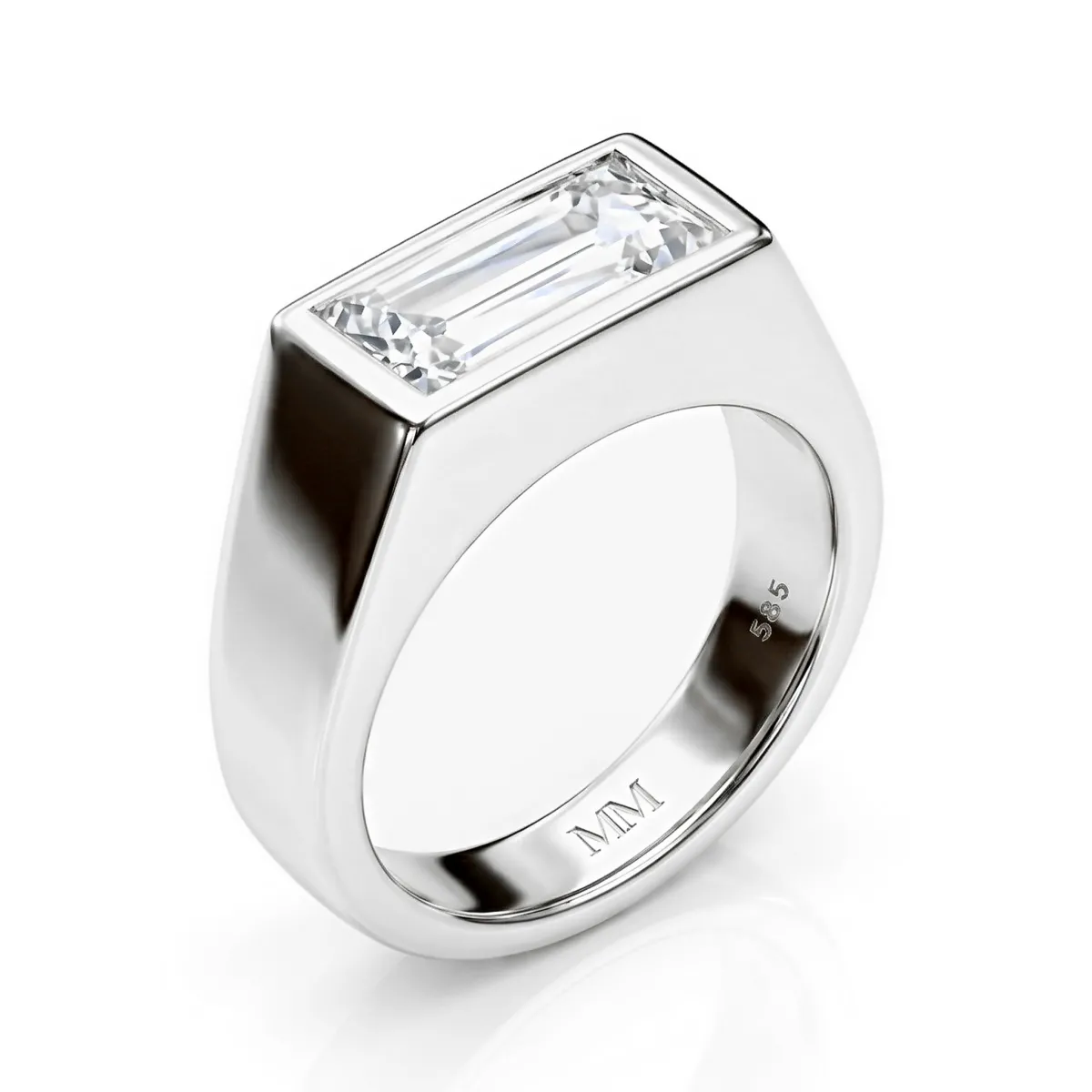 Amora - Heart Solitaire Moissanite Ring