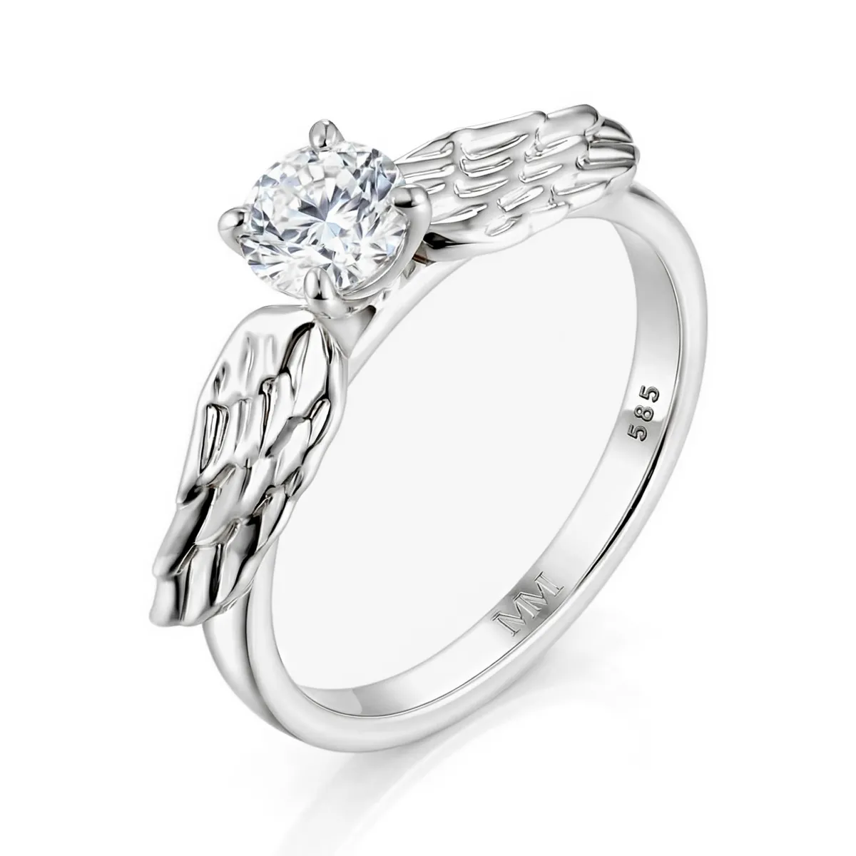 Feathra - Harry Potter Goldener Schnatz Moissanit Ring mit Geflügelten Akzenten