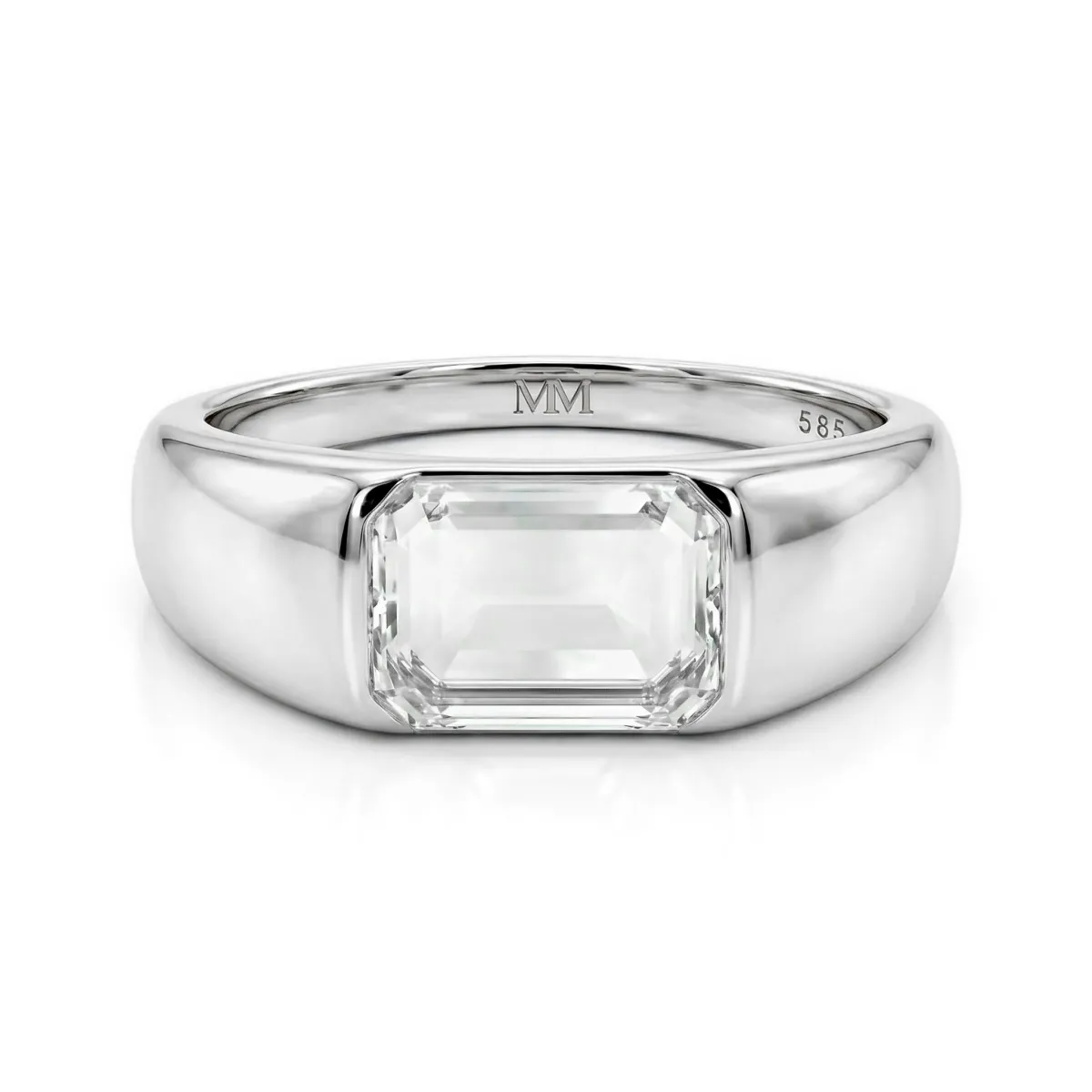 Portraitix - Portrait-Moissanit-Ring für Männer 