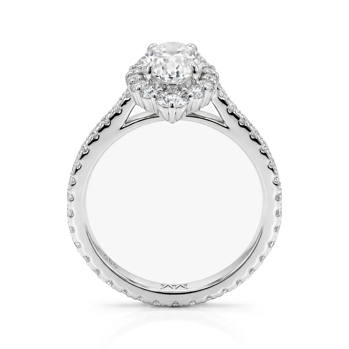Haloise - Halo Oval Moissanite Verlobungsring | Wedfit