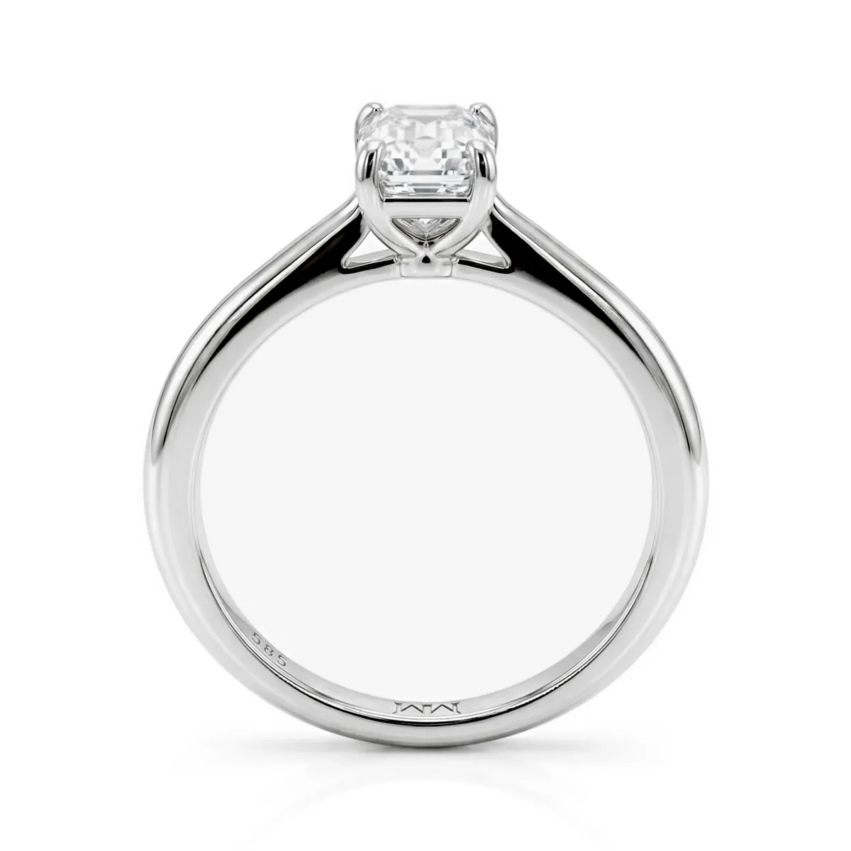 Elysium - Smaragdschliff Solitär Moissanit Ring