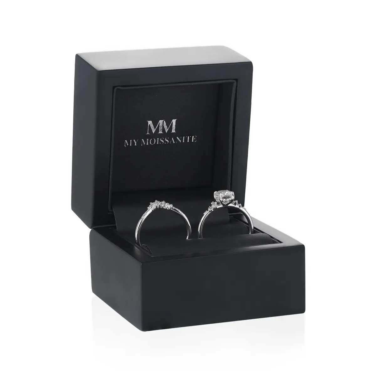 Ätherische Eleganz Set - Ovaline & Serenella Moissanite Braut Set mit Marquise Akzente
