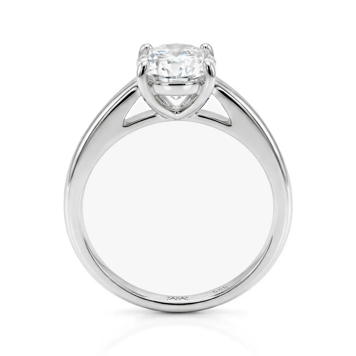 Elysia - Trillion Solitaire Moissanite Ring