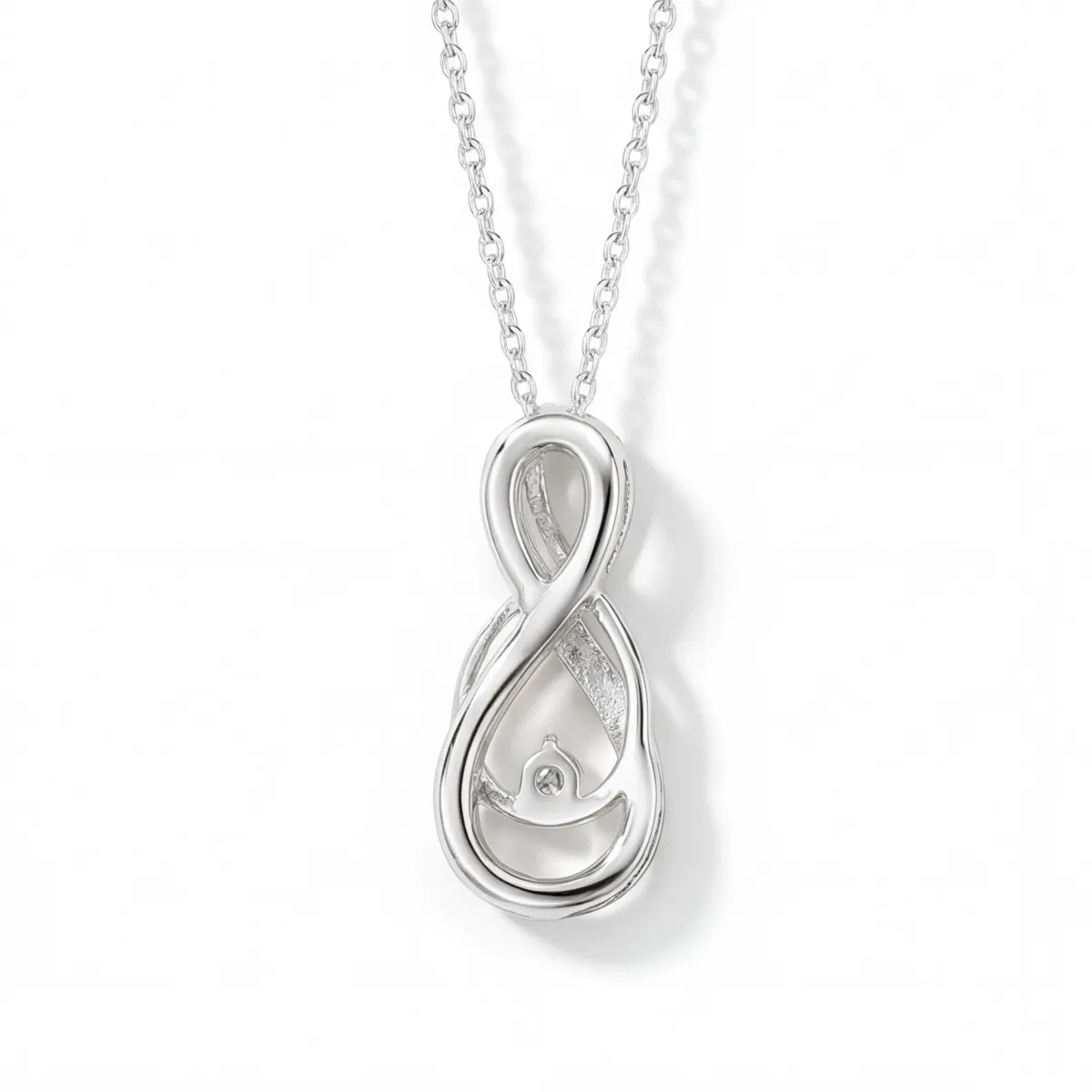 Infinity - Twisting Pavé Moissanit Anhänger