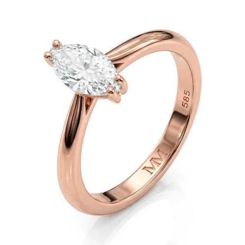 Liana - Marquise-Schliff Moissanit Solitärring