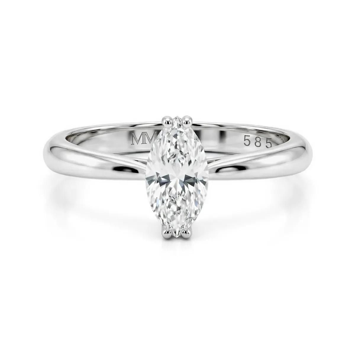 Liana - Marquise Solitär Moissanit Ring