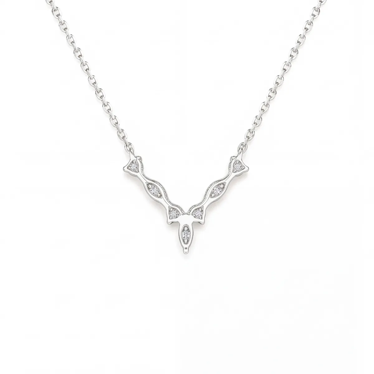 Adelina - Elegante Moissanit-Halskette mit Marquise-Akzenten