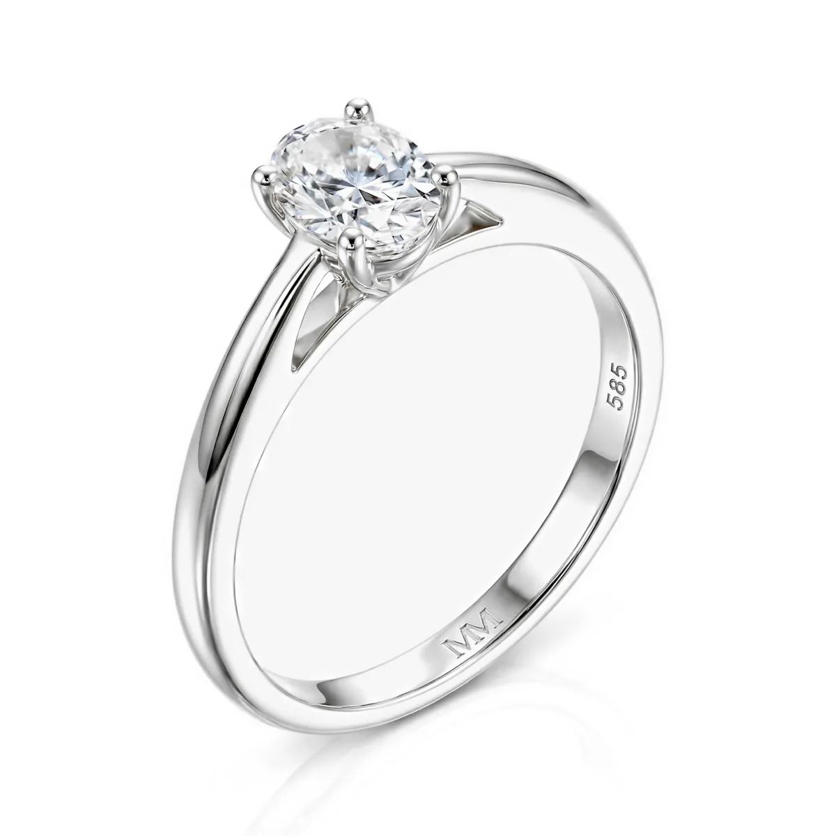 Eloise - Ovalschliff Solitär Moissanit Ring