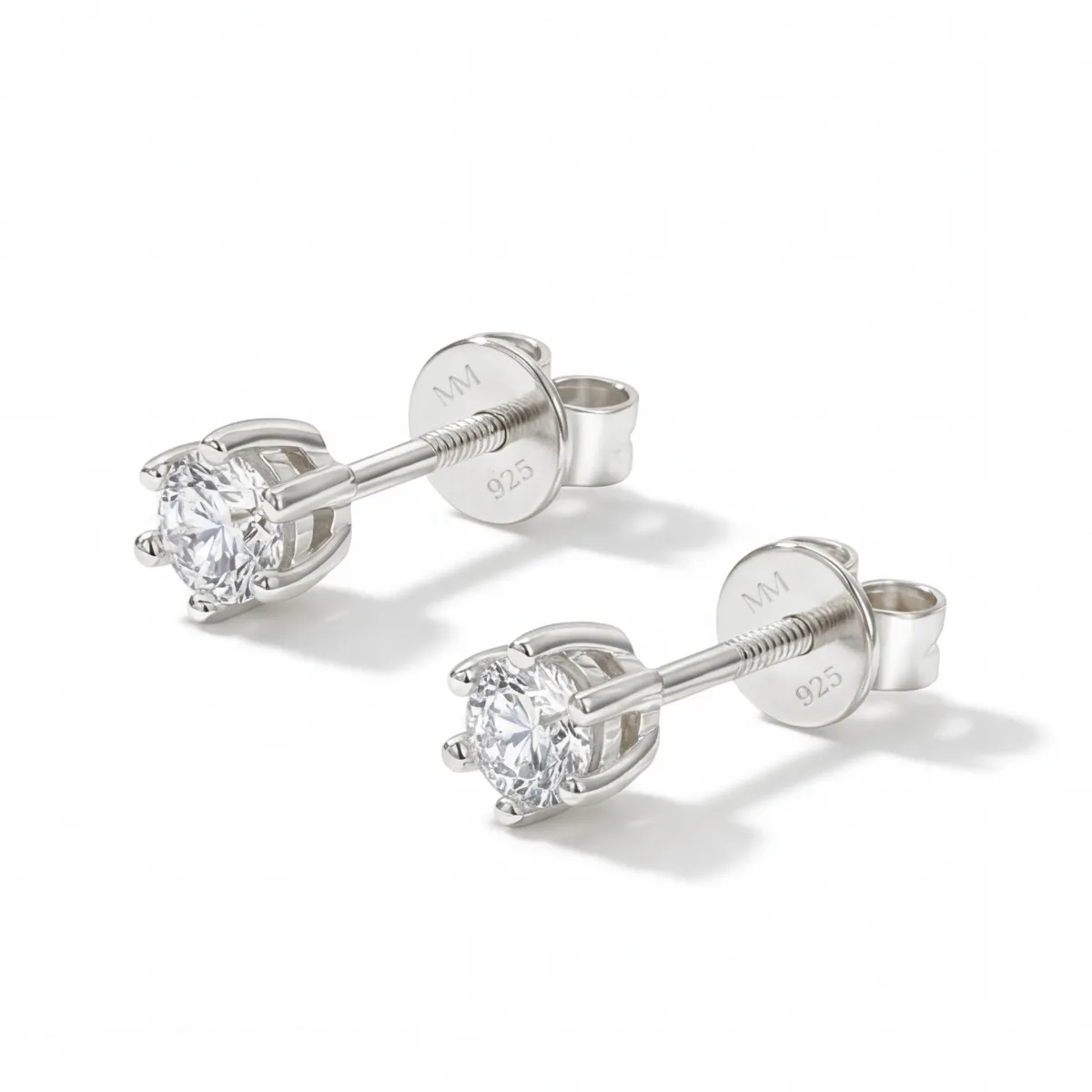 Zephyra - Elegante Moissanit-Ohrstecker mit Schraubverschluss