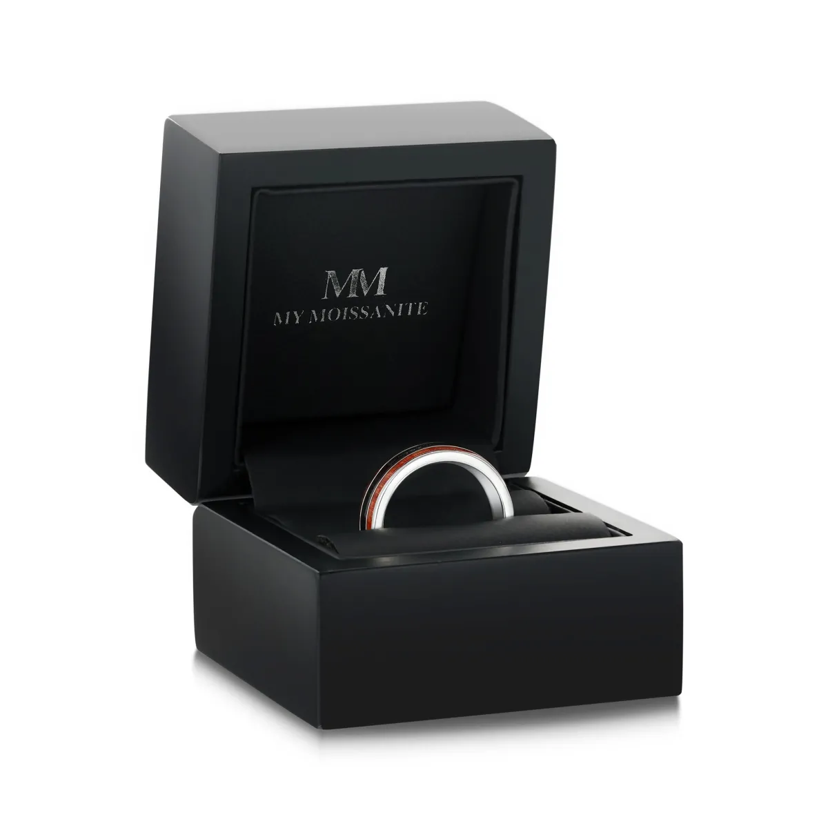 Vireo - Herren-Tungstenring Mit Natürlichem Holzeinlage