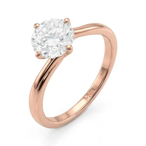 Circline - Klassischer Rund Moissanit Solitär Verlobungsring