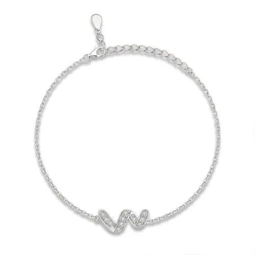 Serpentine - Moissanit Infinity Armband Mit Pavé-Gesetzten Edelsteinen