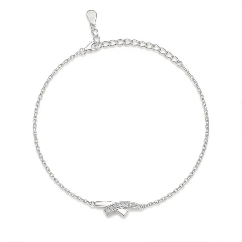 Halcyon - Moissanit Crescent Armband Mit Pavé-Fassung