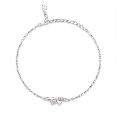 Halcyon - Moissanit Crescent Armband Mit Pavé-Fassung