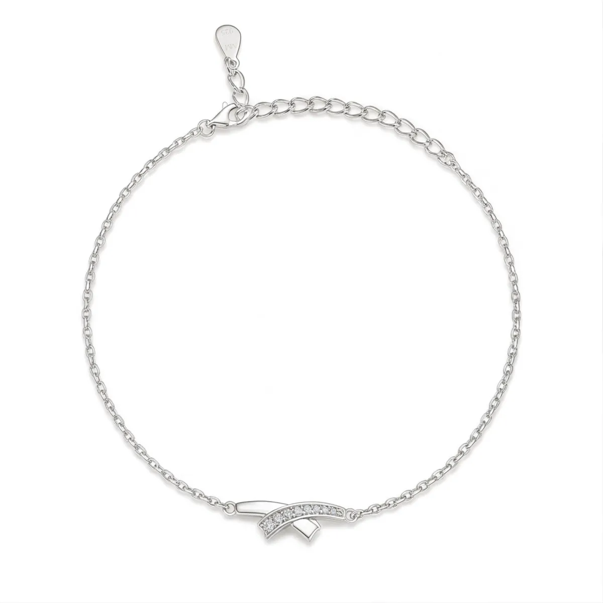 Halcyon - Moissanit Crescent Armband Mit Pavé-Fassung