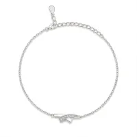 Halcyon - Moissanit Crescent Armband Mit Pavé-Fassung