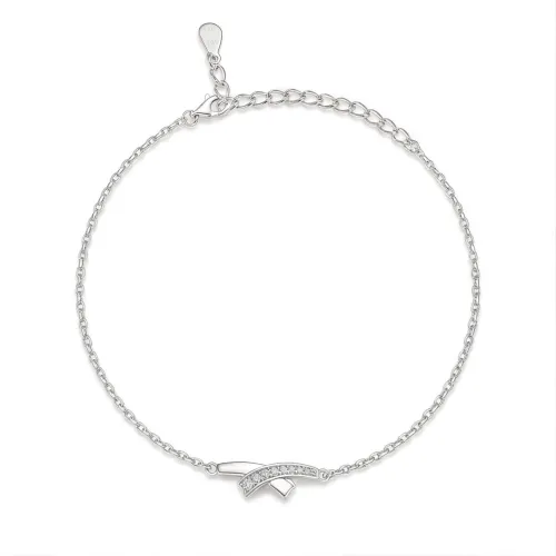 Halcyon - Moissanit Crescent Armband Mit Pavé-Fassung