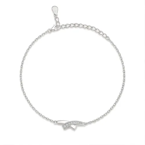 Halcyon - Moissanit Crescent Armband Mit Pavé-Fassung