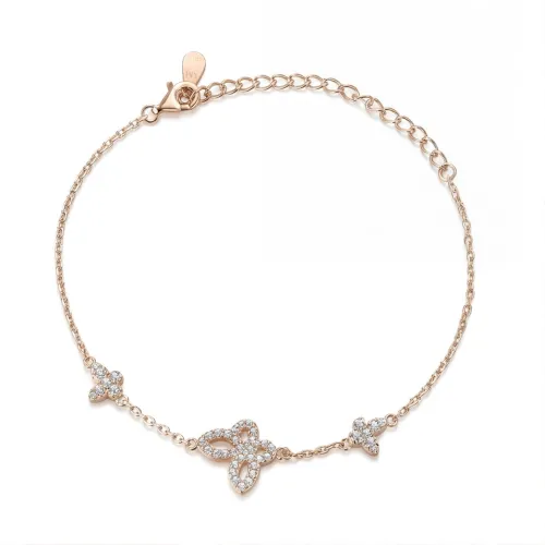 Orchidea - Marquise Moissanit Armband Mit Floralen Motiven