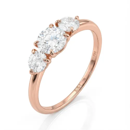 Aventine - Dreifacher Moissanit Ring
