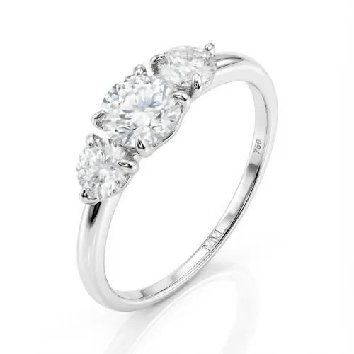 Aventine - Dreifacher Moissanit Ring