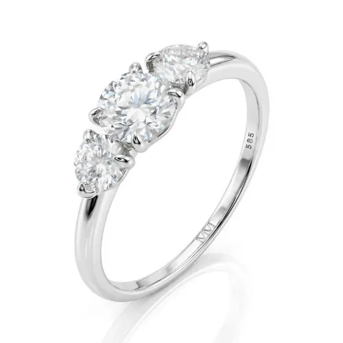 Aventine - Dreifacher Moissanit Ring
