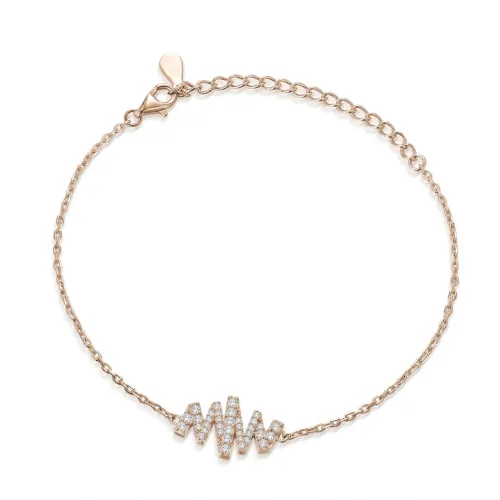 Spiralux - Verstellbares Moissanit-Armband Mit Pave-Symbol-Design