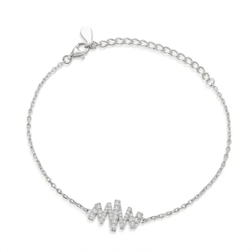 Spiralux - Verstellbares Moissanit-Armband Mit Pave-Symbol-Design