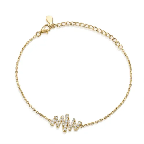 Spiralux - Verstellbares Moissanit-Armband Mit Pave-Symbol-Design