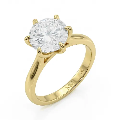 Circlique - Solitär Moissanit Verlobungsring