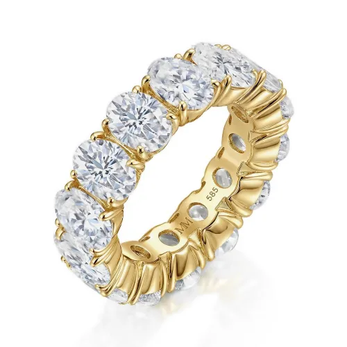 Daphne - Ovaler Moissanit Voll-Eternity Ring