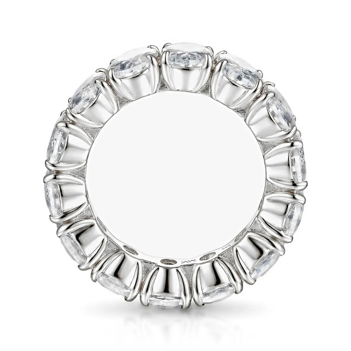 Daphne - Ovaler Moissanit Voll-Eternity Ring