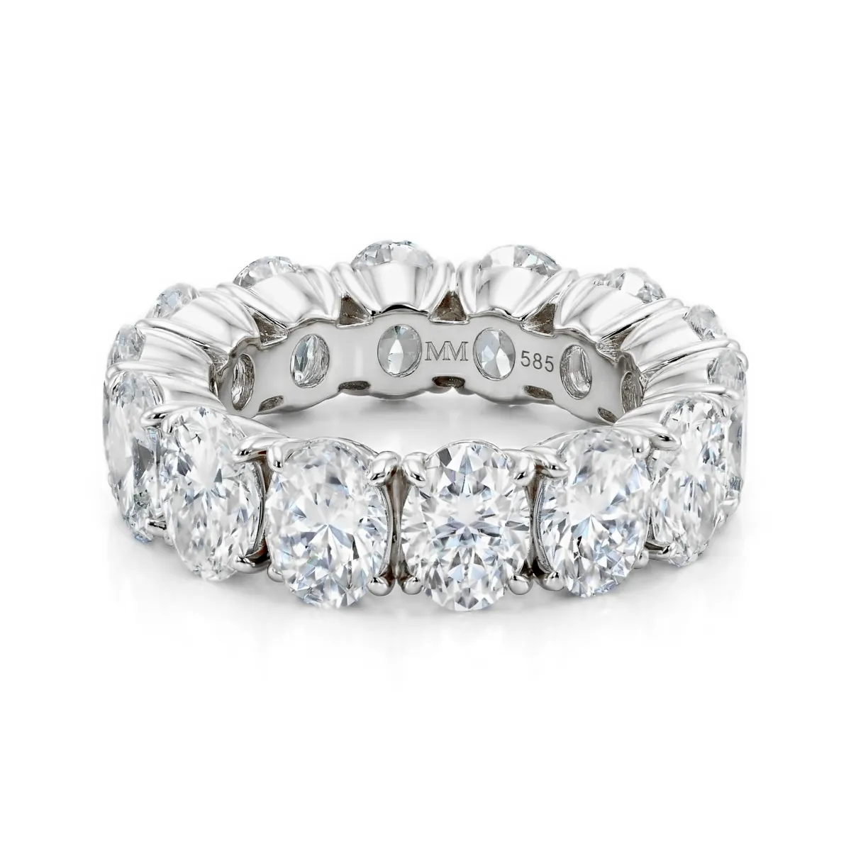 Daphne - Ovaler Moissanit Voll-Eternity Ring
