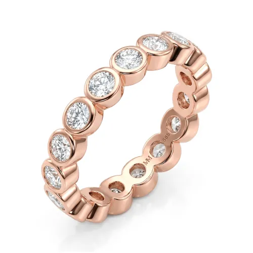 Orbella - Bezel-Set Moissanit Eternity Ring