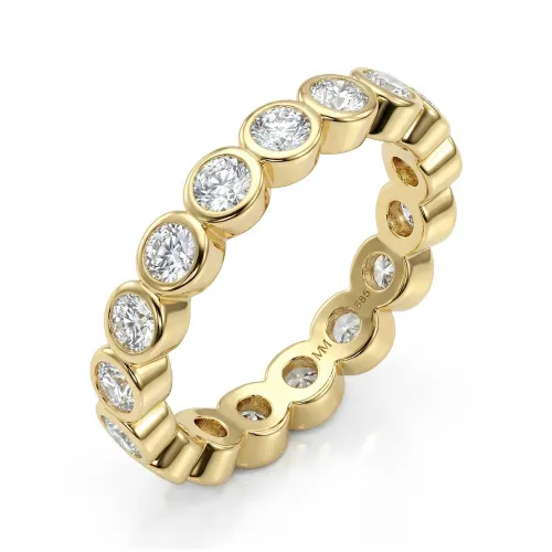 Orbella - Bezel-Set Moissanit Eternity Ring