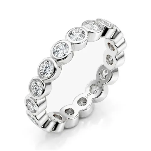 Orbella - Bezel-Set Moissanit Eternity Ring
