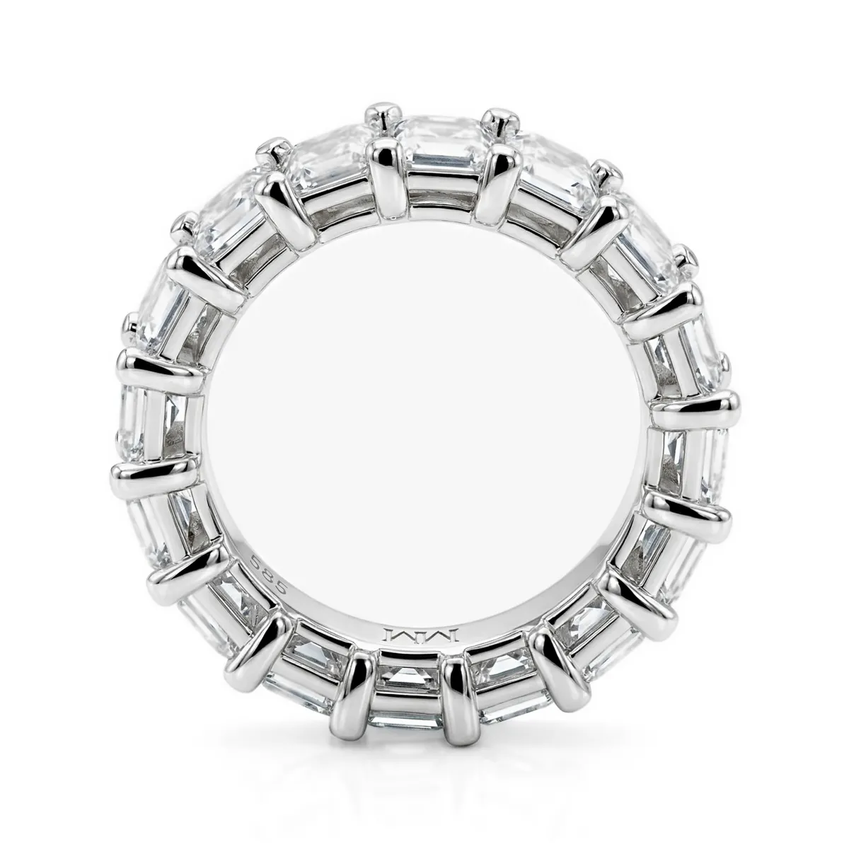 Eterna - Smaragdschliff Moissanit Eternity Ring