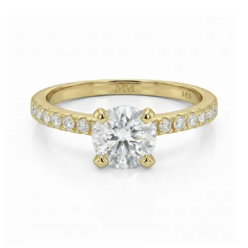 Finesse - Moissanite Engagement Ring with Side Stones