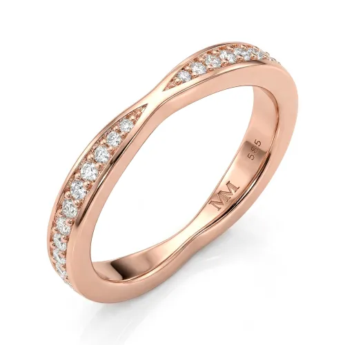 Aria - Gebogene Moissanit-Eternity-Ring Mit Pavé-Fassung