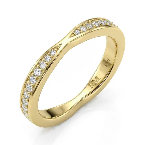Aria - Gebogene Moissanit-Eternity-Ring Mit Pavé-Fassung