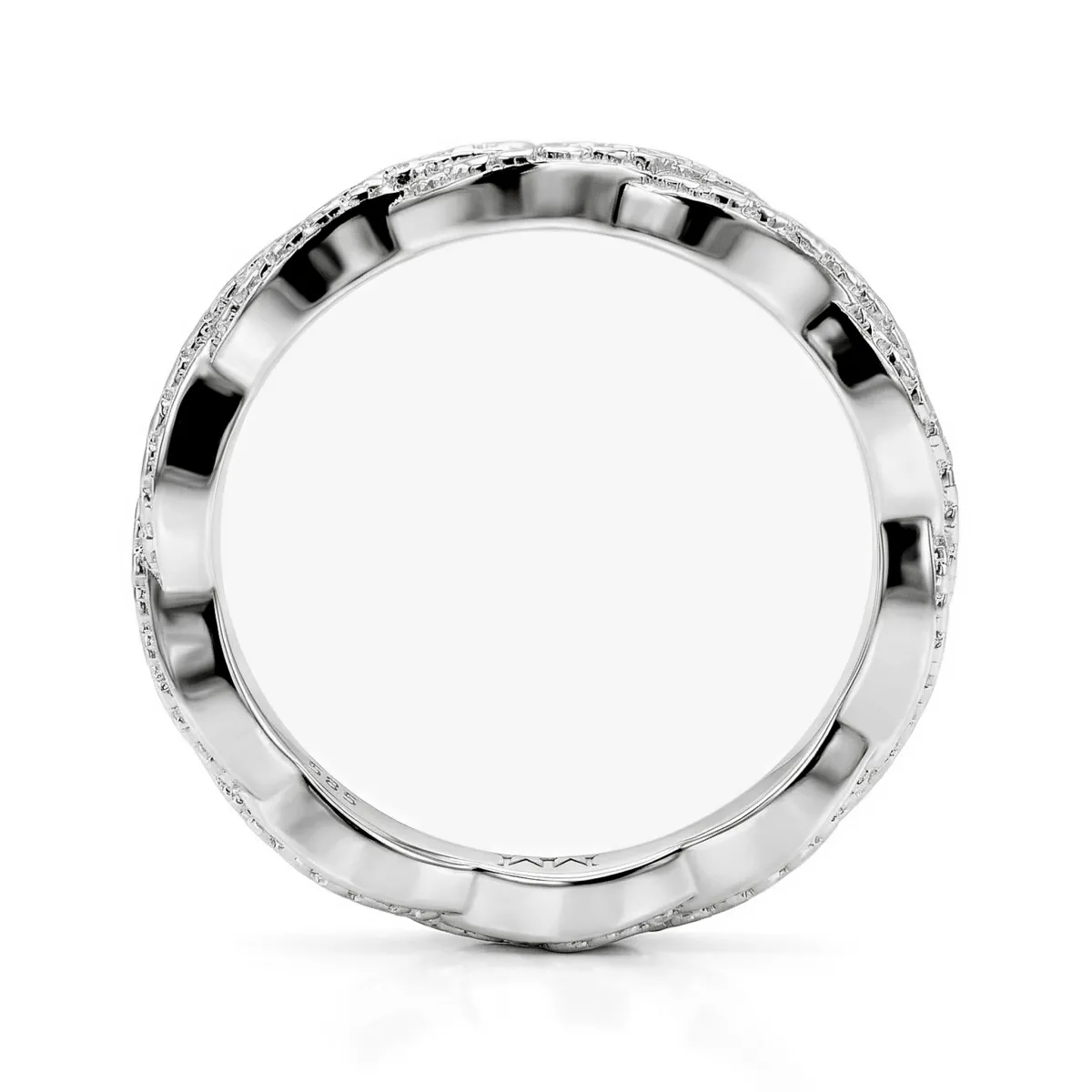 Seraph - Moissanite Eternity Ring Mit Twisted Pavé Design