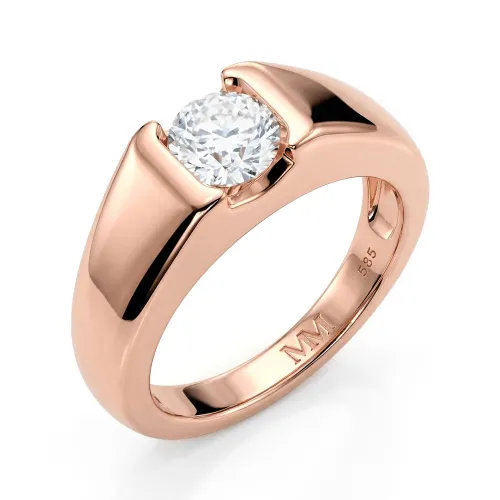 Vortex - Herren Moissanit Ring in Modernem Tension-Stil Bezel Fassung