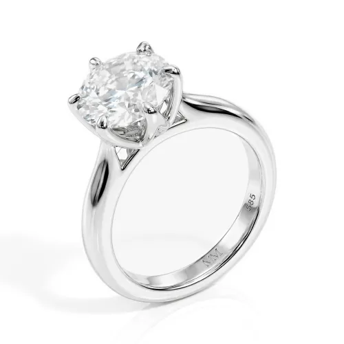 Yulia - Solitaire Moissanite Ring in Tulip Setting