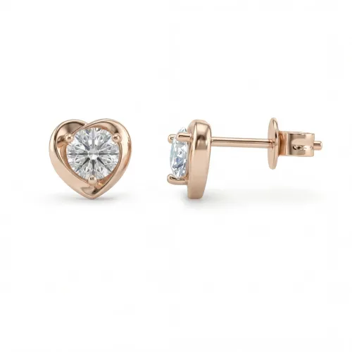 Luster – Moissanit Herzschliff Ohrstecker