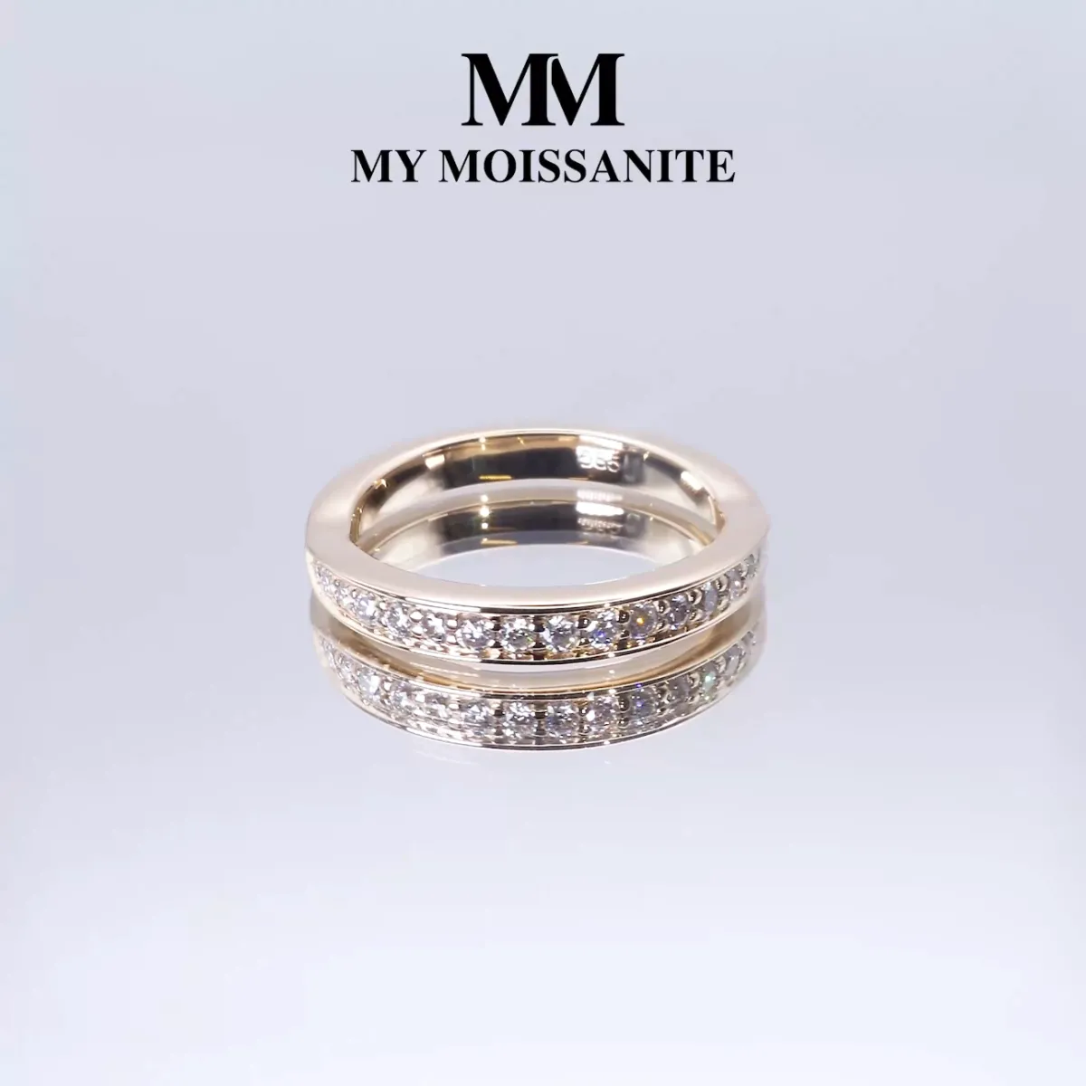 Aria - Gebogene Moissanit-Eternity-Ring Mit Pavé-Fassung