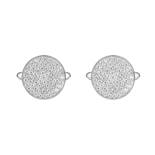 Luxon - Manschettenknöpfe mit Pavé-Fassung aus Moissanit