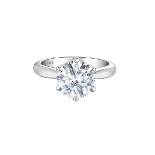 Yulia - Solitaire Moissanite Ring in Tulip Setting