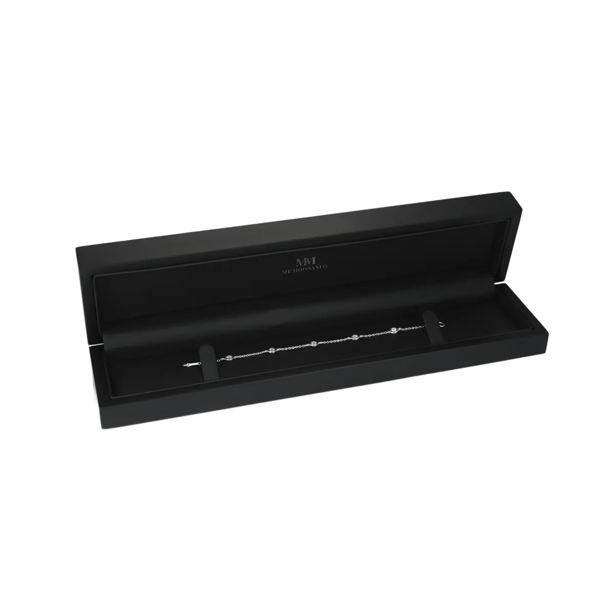 Circlis - Moissanit Armband Mit Eingeriebenen Steinen Und Zarter Gliederkette