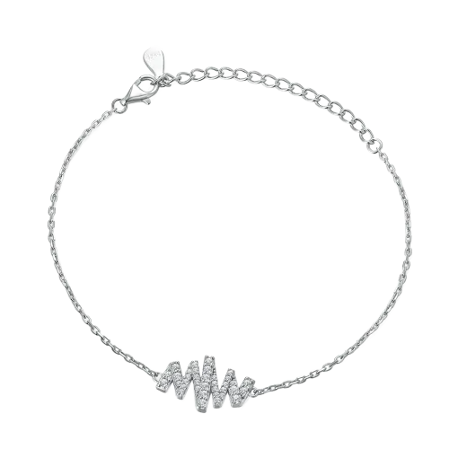 Spiralux - Regulowany Bransoletka z Moissanitu z Wzorem Pave