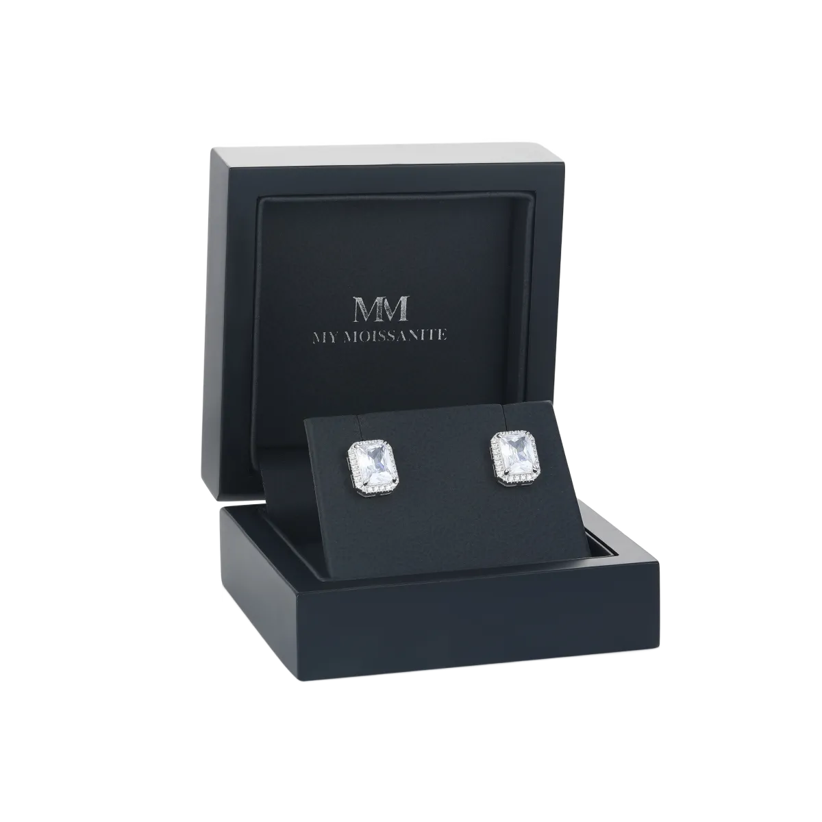 Aura - Halo-Radiant-Moissanit-Ohrstecker